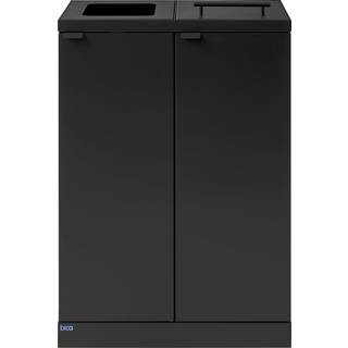 Bica 874 Affaldsstation, 2x65L, Løftelåg, Sort