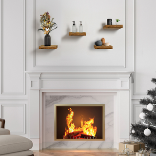 Sorbus Square Flydende hylde til v?g - 4 Sm? hylder med usynlige monteringsbeslag til stueindretning Sovev?relse Badev?relseindretning Hjem og k?