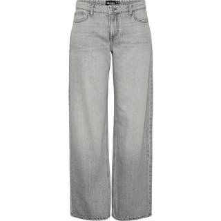 Pieces - Grå - Pcnoelle Lw Wide Jeans - W28