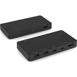 NÖRDIC KVM-switch 2 til 1 USB-C & HDMI 4K60Hz 2xUSB-A