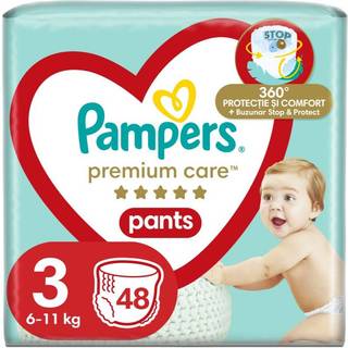 Pampers Premium Care Pants Size 3 Buksebleer 6-11kg 48 stk. - 48 stk.