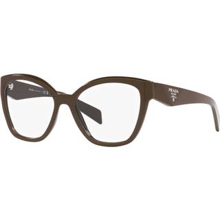 Prada Kvinde PR 20ZV 15L1O1 Optiske stel Acetat Brun Transparent Geometrisk Normal