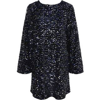 Pieces - Pckam Ls Deep Back Bow Dress - 4617671 Black Bellweather Sequins