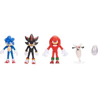 Sonic 3 Movie Action Figures 2.5-tums Movie Collector Toy Figur Multi-Pack inkluderar Sonic Knuckles Shadow Buzz Bomber & Drone-Officiellt licens