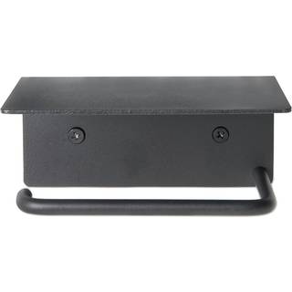 Ferm Living Dora Toiletrulleholder Med Hylde - Toiletrulleholdere Rustfrit Stål Sort - 1104269667