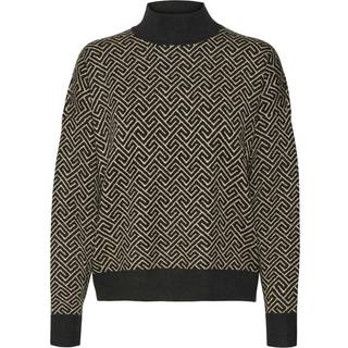 Aria Art Striktrøje, Black, M