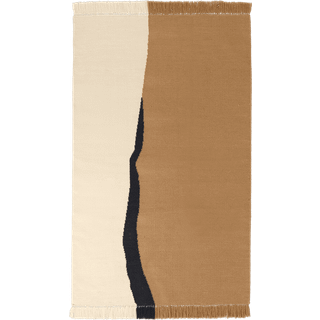Ferm Living Soil Kelim Tæppe 140x200 Cm - Uldtæpper Uld Off-White - 1104269365