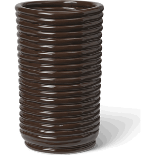 Ferm Living Corduroy Vase H21 Cm - Vaser Keramik Carob Brown - 1104270074