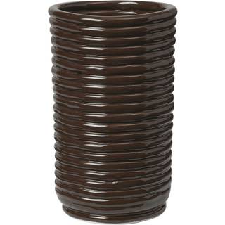 Ferm Living Corduroy Vase H21 Cm - Vaser Keramik Carob Brown - 1104270074