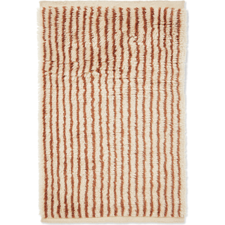 Ferm Living Kami tæppe Off white-red brown, 80x120 cm
