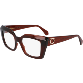 Ferragamo Kvinde SF3008 232 Optiske stel Acetat Brun Firkantet Normal