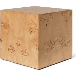 Ferm Living Burl Cube Sidebord - Sidebord & Aflastningsbord Poplar Burl Natural - 1104270162