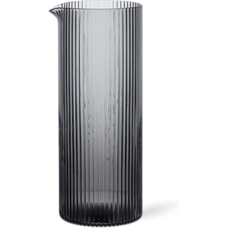 Ferm Living Ripple Mælkekande H16 Cm Smoked Grey - Mælkekander Glas Røggrå - 1104270136