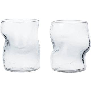 Ferm Living Dimple glas 27 cl 2-pak Clear