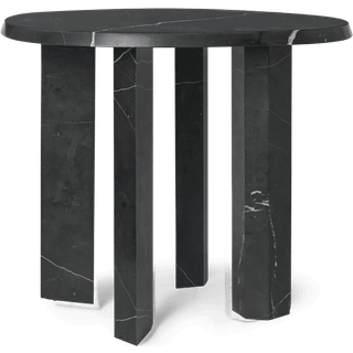 Ferm Living Taula Sidebord Ø54,4 Cm - Sidebord & Aflastningsbord Marmor Sort - 1104270182