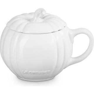 Le creuset stentøj græskar krus med låg 14 oz. Hvid