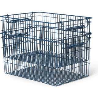 ferm Living trådkurv Cala Stackable Baskets Sæt m. 2 stk. - Dark blue