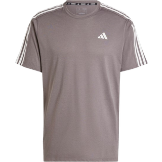adidas Own The Run 3-Stripes Tee Løbeshirt Herrer størrelse S farve brun