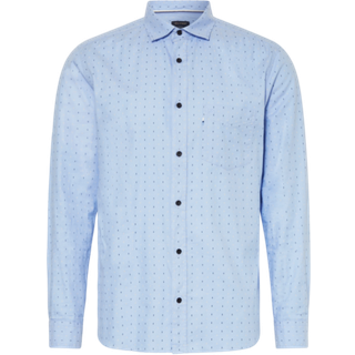 OLYMP Herren Casual Hemd blau gemustert