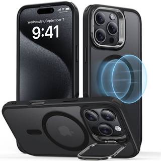 iPhone 16 Pro - ESR Classic Hybrid Cover m. Kickstand - MagSafe Kompatibel - Mat Sort