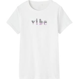 Name It Bright White Paillet Top - Str. 7-8y 122/128cm