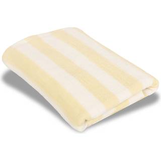 Håndklæde med høj sugeevne - 100% blødt bomuld - 50x100 cm - Gult og hvidt stribet håndklæde fra Nordstrand Home