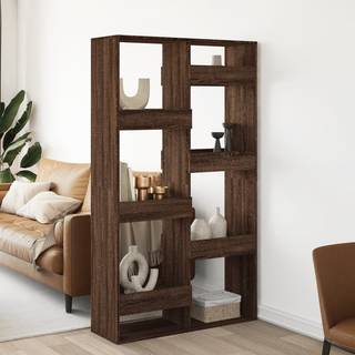 rumdeler 100x33x175 cm konstrueret træ brun egetræsfarve