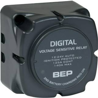 Skillerelæ BEP Marine Digital Voltage Sensing Relay (DVSR), 12 - 24 V, 125 A, med tilslutning til 2 batterier