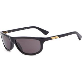 Bottega Veneta Unisex BV1327S 001 Solbriller Acetat Sort Grå Firkantet