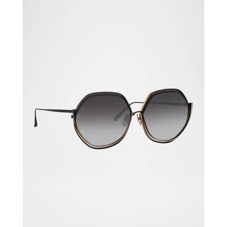 Linda Farrow ASPEN LFL1355 C1 64 Solbriller Mænd Black - Rose Gold - 64mm