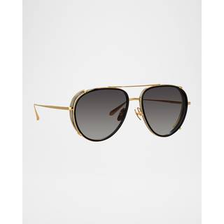 Linda Farrow DIMITRI LFL1362 C2 62 Solbriller Mænd Guld - Yellow Gold - 62mm