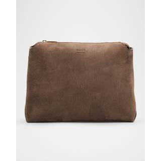 Khaite Lina suede crossbody bag - brown - One Size