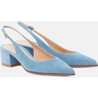 Gianvito Rossi Piper 45 suede slingback pumps - blue - EU 36