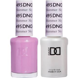 DND Gel Polish S?t Pink Collection UV/LED Gel Polish og Air Dry Neglelak Matchende Chip-Free Polish Duo 495 Shimmer Sky 0,5 Fl Oz