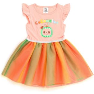 Cocomelon sp?dbarn baby piger tyl kjole logo pink 12 m?neder