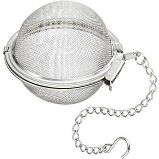 Teæg - rund sigte i rustfrit stål med kæde 65 mm