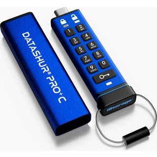 iStorage datAshur PRO+C USB-nøgle 128 GB USB Type-C 3.2 Gen 1 (3.1 Gen 1) Blå