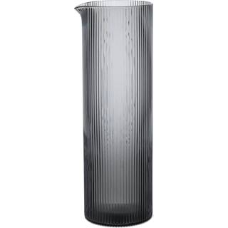 Ferm Living Ripple Karaffel H25.5 Cm Smoked Grey - Vandkarafler & Vandkander Glas Røggrå - 1104270133
