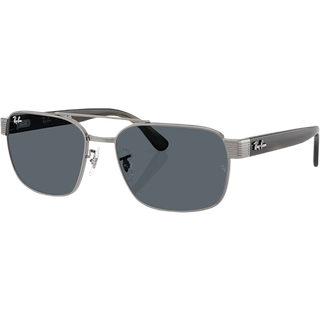 Ray - Ban Unisex RB3751 004/R5 Solbriller Metal Grå Blå Firkantet Normal