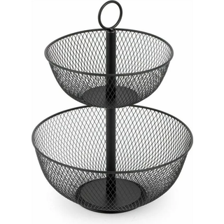 Frugtskål Confortime Dobbelt Metal 31 x 31 x 41 cm (4 enheder)