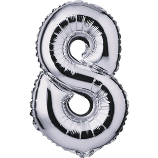 Salling folieballon " 8" H: 35 cm - flere varianter - assorteret