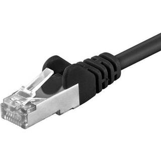 Goobay RJ45 CAT 5e S/FTP CCA 1m Black --> På lager, levering hos dig 13-10-2026