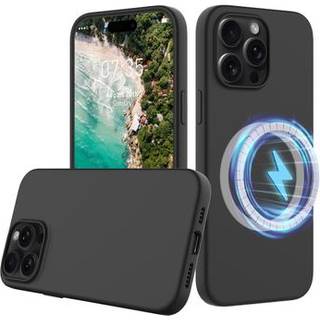 iPhone 16 Pro Liquid Silikone Cover - MagSafe Kompatibel - Sort