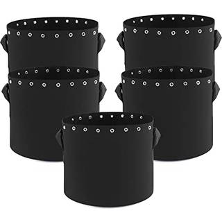 Molgoc 5 gallon plante vokse poser 5-pakker med huller, der