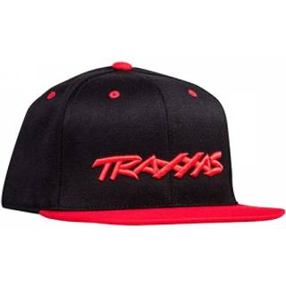 Traxxas 1183-BLR Snap Hat Flat Bill Black/Red Traxxas Logo Flexfit
