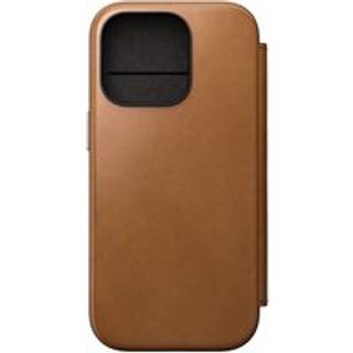iPhone 16 Pro Nomad Modern Leather Folio Cover - MagSafe Kompatibel - Tan