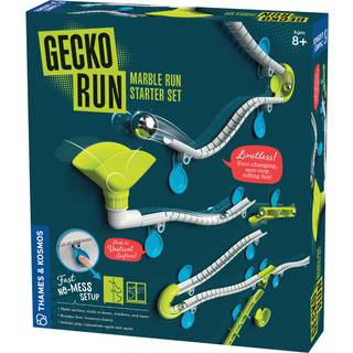 Gecko Run Marmor Run Starter Set af Thames & Kosmos - 63 stykker Vertical Marble Run Toy med fleksible spor | Hurtig ops?tning af ikke-mess med r