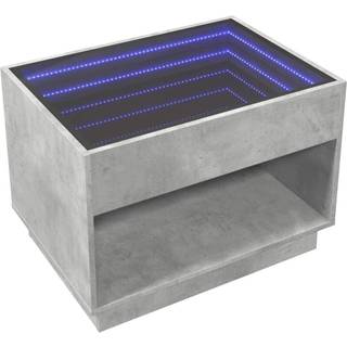 Sofabord Med Infinity Led-Lys 70X50X50 Cm - Betongrå / 70 cm