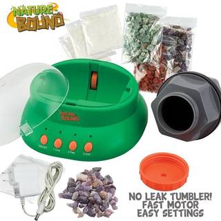 Nature Bound Starter Rock Tumbler Kit til børn - Inkluderer ru ædelsten Poleringskår smykker Fastgørelser og instruktioner - Great Stem Science K