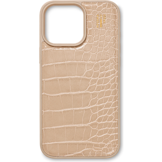 iPhone 16 Pro Max iDeal Of Sweden Vegan Leather Case - Warm Beige Croco
